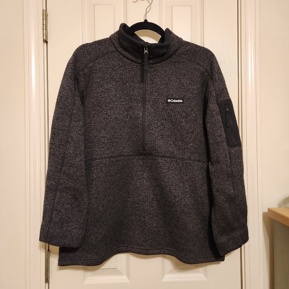 🔥Columbia Half-Zip Dark Gray Pullover Size Men's Large